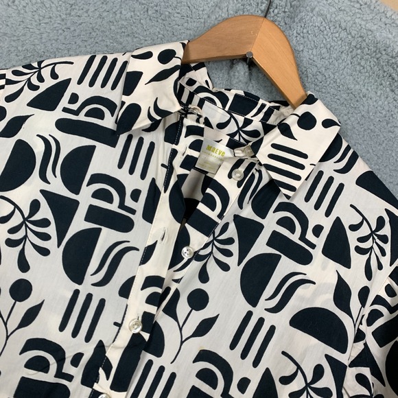 Anthropologie Maeve Bettina Shirt Dress XS Black Motif Printed Tiered Boho $148 - Picture 3 of 12